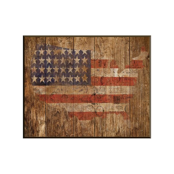 Charlton Home Small American Flag Framed Graphic Art Print Wayfair